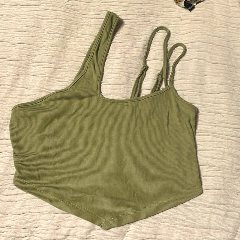 Green crop top